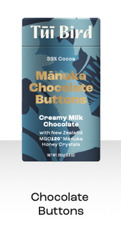 Manuka Chocolate Buttons with New Zealand Manuka Honey Crystals
